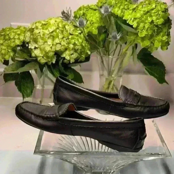 Coach Black Pebbled Leather Driving Loafer Flat Size 10 B - Picture 4 of 9